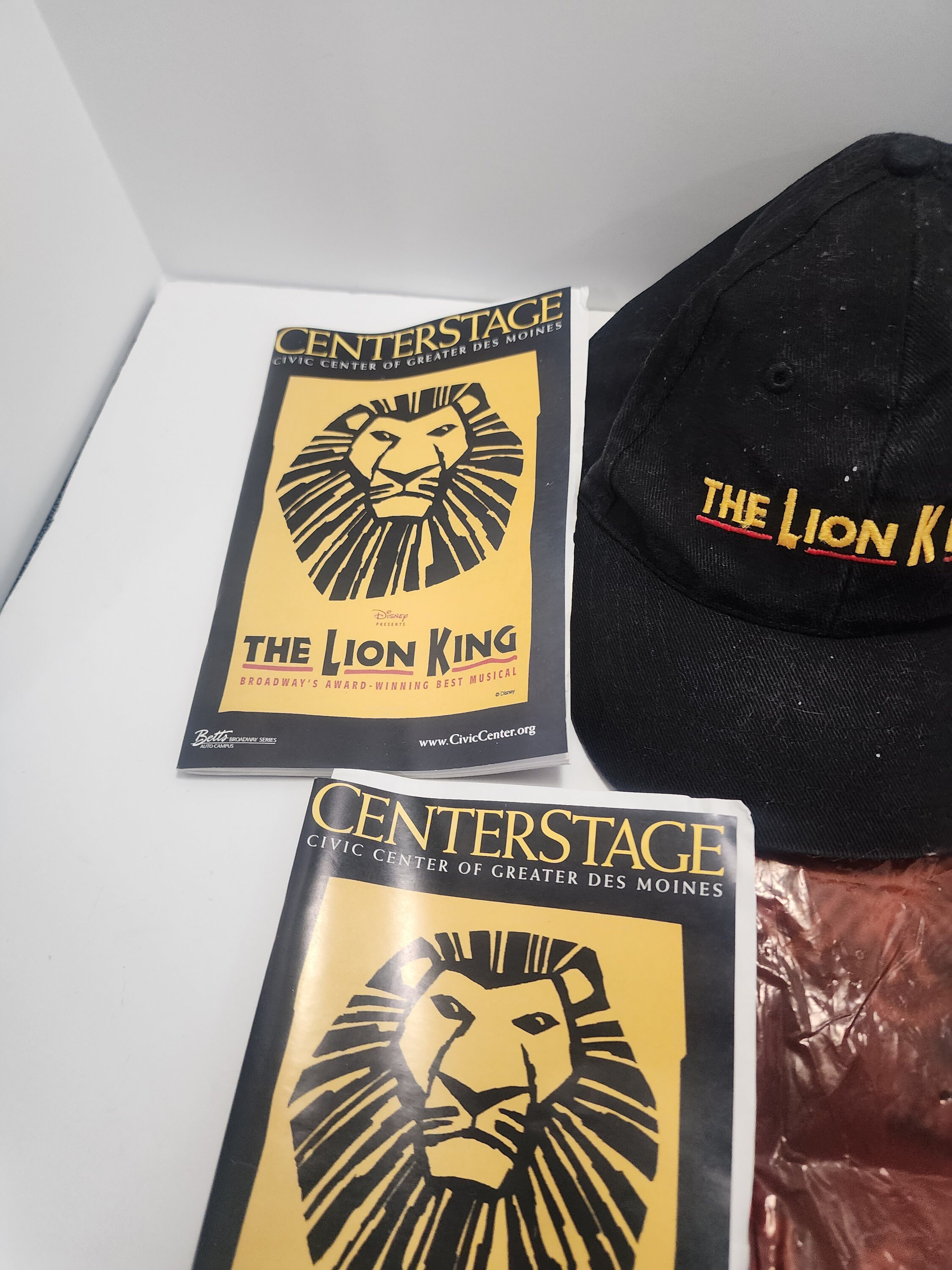 Disney Vintage the Lion King Musical Disney on Ice Hat Bag