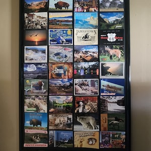 Postcard Homemade Framed Art - Wall Decor - Postcards - Traveling - Gift For Traveler - Traveling Decor - United States - Decor
