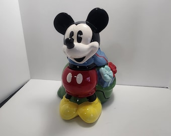 Disney Mickey Mouse Vintage Ceramic Cookie Jar - Cookies - Cookie Jar - Ceramic Cookie Jar - Mickey Mouse - Disney - Kitchen - Mickey
