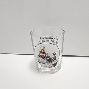 Vintage Norman Rockwell Saturday Evening Post 1924 Collectable Glass  - Glasses - Drinkware - Norman Rockwell - Saturday Evening Post