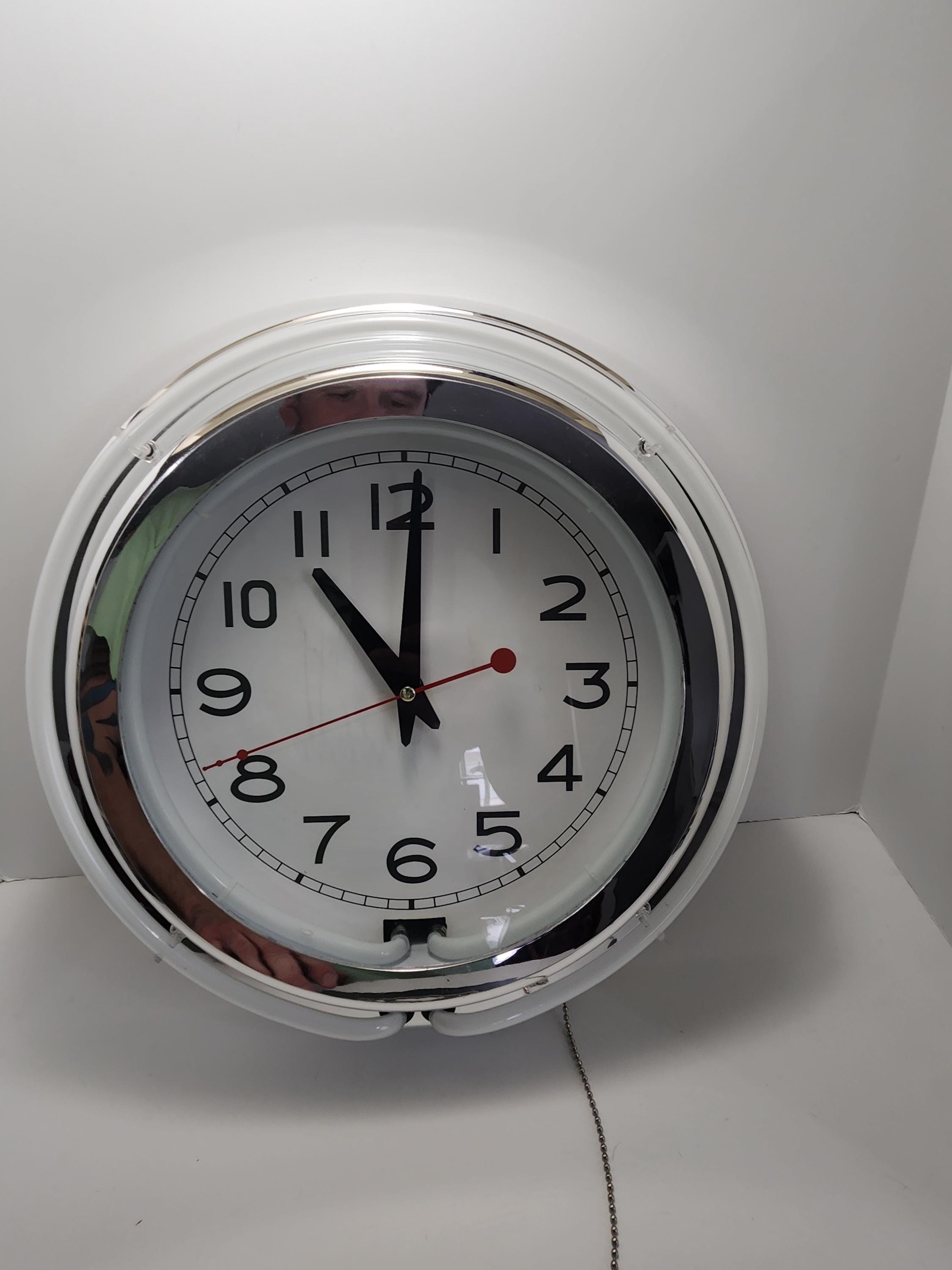 【ジャンク】 レトロ アートデコウォールクロック ネオン ブルー ダイナー neon-clock-n.jpg