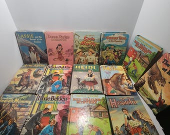Whitman, personaje de la serie de dibujos animados de los años 80, libros antiguos, varios lotes de 5 - Whitman - Libros Whitman - Años 80 - Libros antiguos - Lassie - Heidi