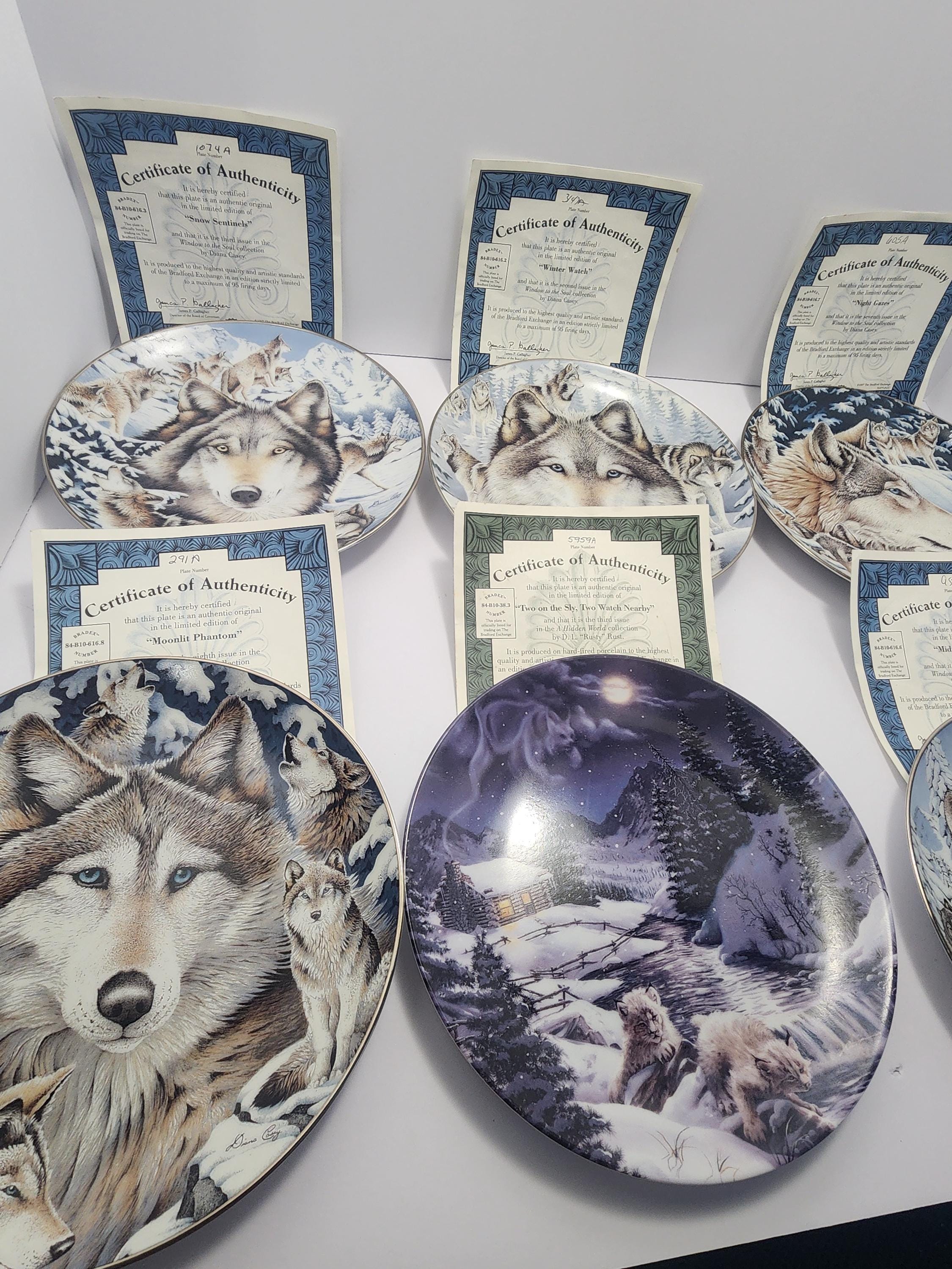 Wolf Collectable Plates by Diana Casey Bradford Exchange