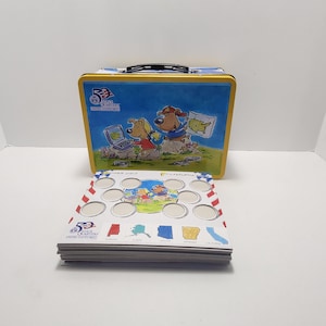 United States Mint 50 Quarters Of The United States Vintage Metal Lunchbox - Lunchbox - Lunch Box - Metal Lunchbox - Vintage Lunchbox