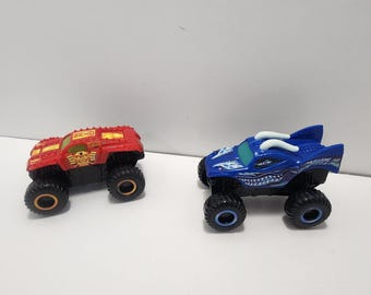 Monster Truck Toys LOT Of 2 - Monster Truck - Toy Trucks - Toy Cars - Trunks - Monster Trucks
