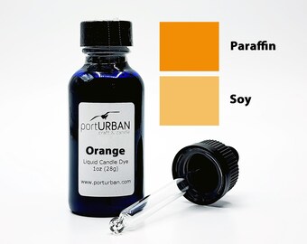 Orange - Liquid Candle Dye with Dropper, 1 or 2 Ounce Bottle, All Waxes