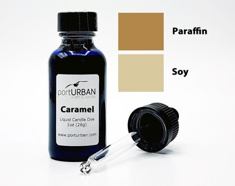 Caramel - Liquid Candle Dye with Dropper, 1 or 2 Ounce Bottle, All Waxes