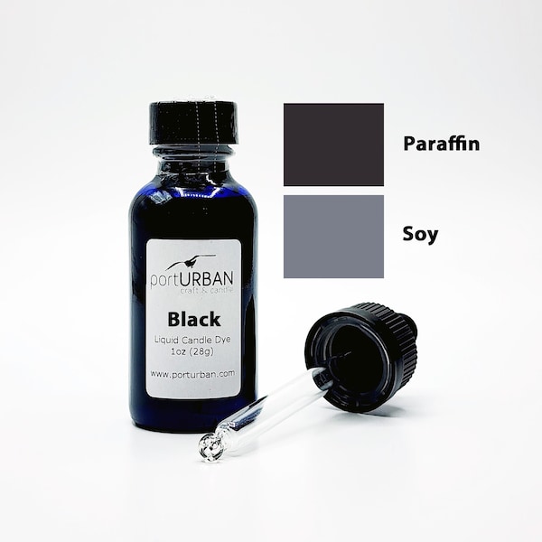 Black - Liquid Candle Dye 1 or 2 oz with dropper