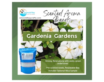 Gardenia Gardens Scented Aroma Beads for making freshies or use in car, home, gym bag