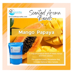 Mango & Papaya Scented Aroma Beads for making freshies or use in car, home, gym bag