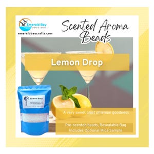 Lemon Drop Scented Aroma Beads for making freshies or use in car, home, gym bag