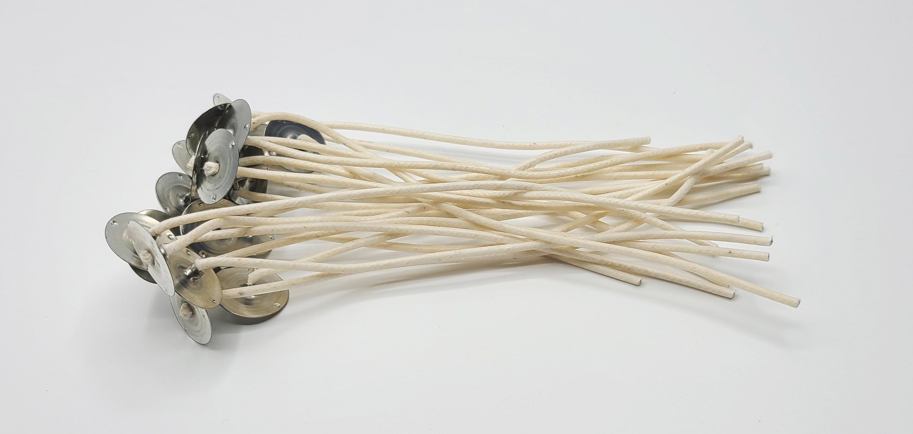Zinc Core Candle Wicks 6 Pretabbed 20mm Base Etsy
