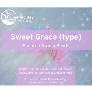Scented Aroma Beads for making freshies or use in car, home, gym bag, Includes Sachets and Mica, Custom Molds, Sweet Grace (type)