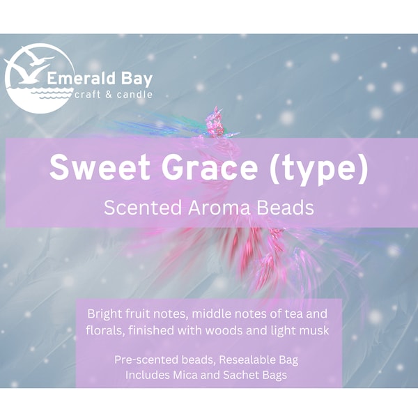 Scented Aroma Beads for making freshies or use in car, home, gym bag, Includes Sachets and Mica, Custom Molds, Sweet Grace (type)