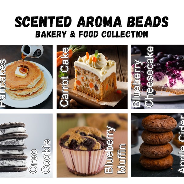Bakery Collection Scented Aroma Beads | Great for Car and Home Air Freshener | Sachet Bags and Mica Included | Free shipping