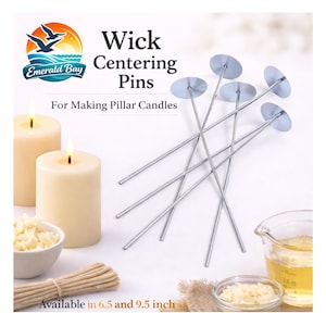 Wick Pins for Making Pillar Candle, 6.5 or 9.5 inches, Easy to Use