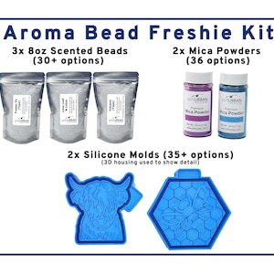 Aroma Bead Freshie Making Kit: Scented Beads, Mica Powders, Silicone Molds