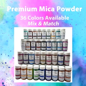 Premium Mica Powder - 7.5 grams - Pick 12 or 24 Mix & Match - Free Shipping