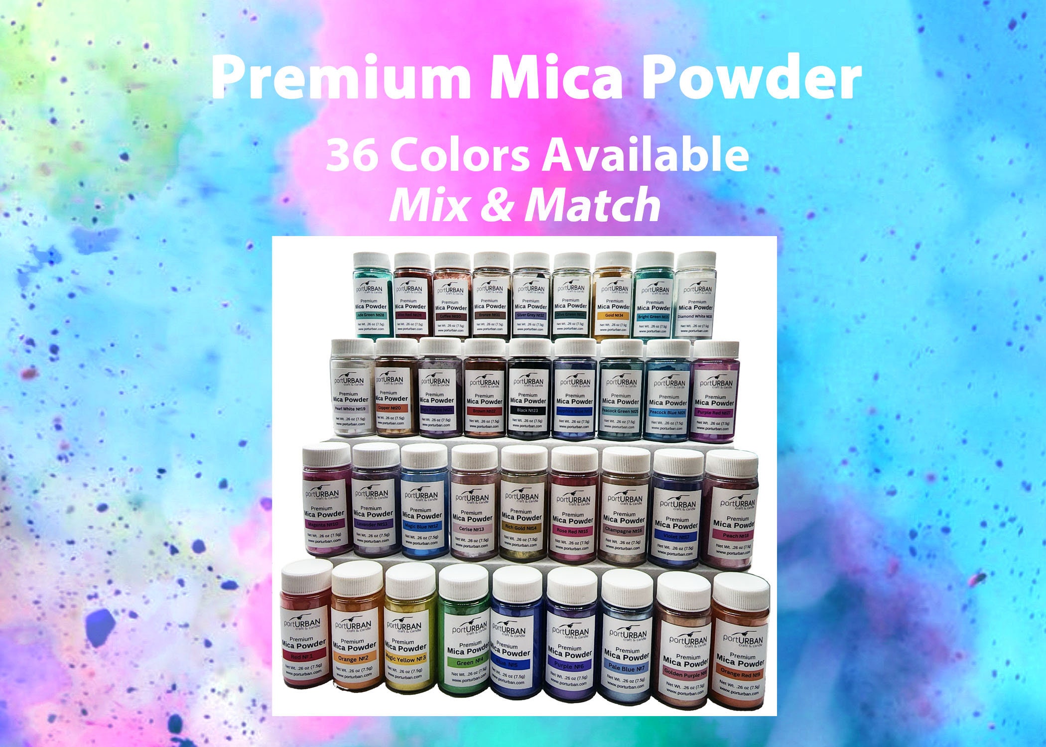 Cosmetic Grade Mica Powder 24x0.15 Oz Color Set Assortment - Organic  Coloring Pigment for Epoxy, Soap Making, Lip Gloss, Body Butter, Candle  Making, Bath Bomb, Resin Art, Acrylic Nails 24*0.15 Oz - BAGS