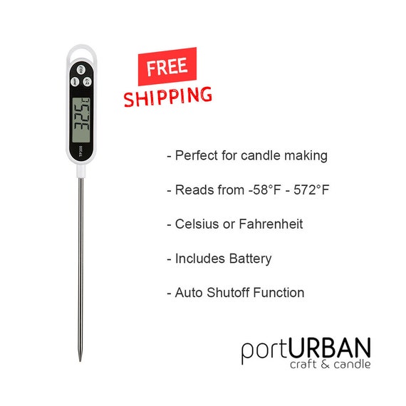 Digital Thermometer for Candle Making Free Shipping With Battery Auto  Shutoff 