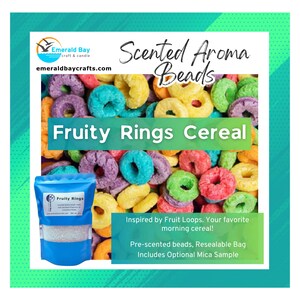 Fruity Rings Cereal Scented Aroma Beads for making freshies or use in car, home, gym bag