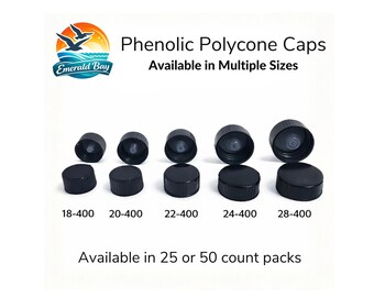 Polycone Phenolic Lined Caps (25 or 50 Count), You Choose Size, 5 Sizes