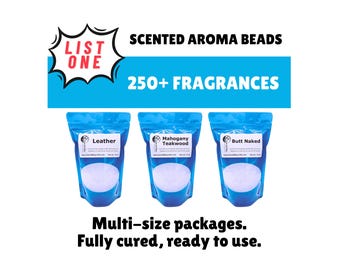 List 1 Scented Aroma Beads for Freshies, Air Fresheners, Multiple Size Packages