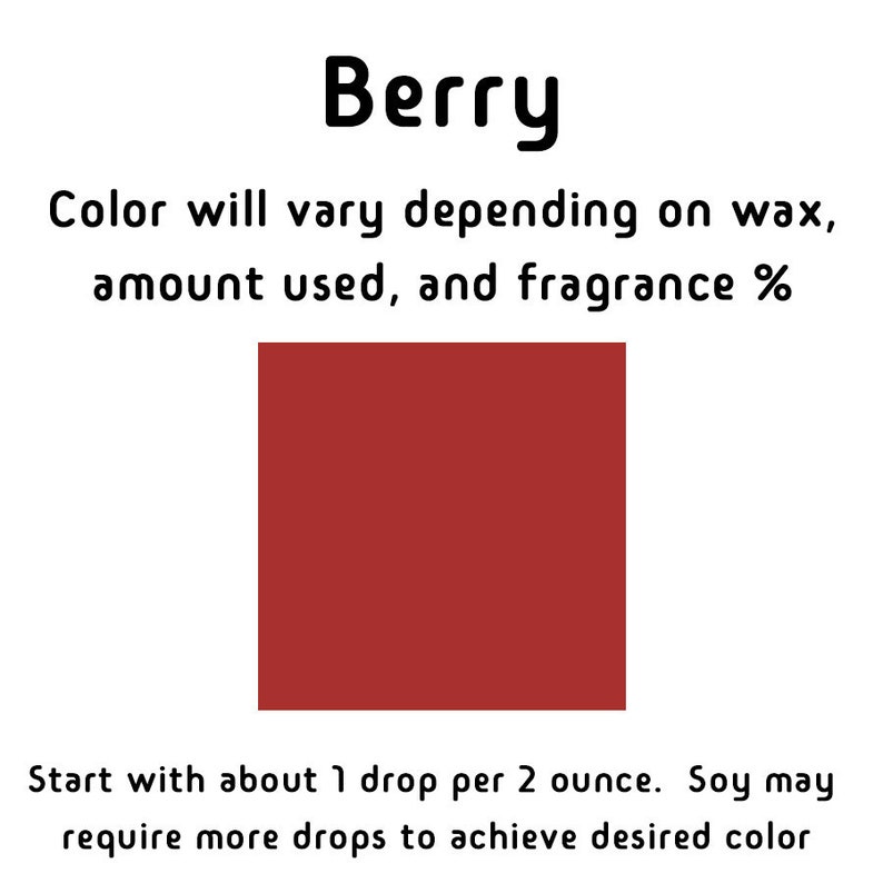 Berry Liquid Candle Dye 1 or 2 Oz With Dropper Etsy
