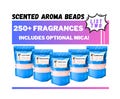 List 2, Pre-Scented Aroma Beads Over 250 Fragrances, Great for Car and Home Air Freshener and Freshies, Includes optional mica sample