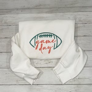 Geborduurd sweatshirt voetbalwedstrijd, cadeau voor haar, cadeau voor gameliefhebber, cadeau voor moeder, cadeau voor vriend, cadeau voor hem, voetbalfans