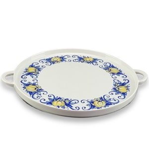 Tray, Plateau, Villeroy & Boch, Cadiz, 1970, porcelain, blue, yellow, Luxembourg, Ludwig Scherer, Christine Reuter, retro dinnerware,