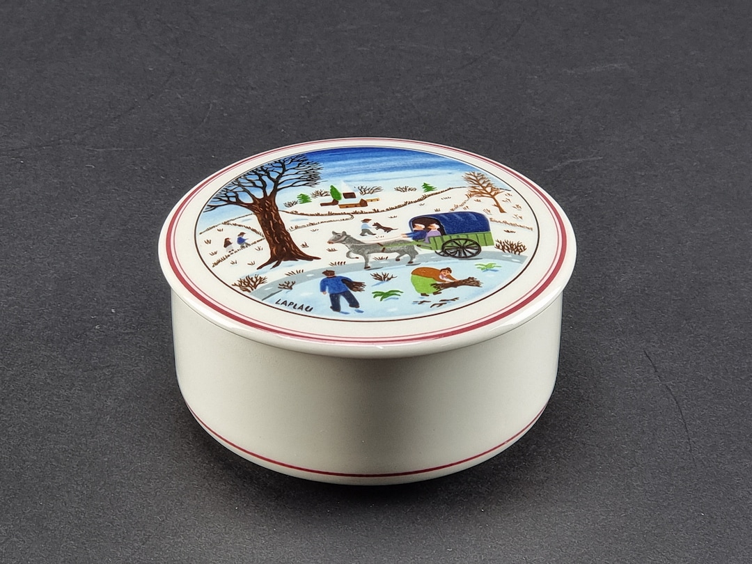 Trinket Box, Villeroy and Boch, Porcelain, Naïf Christmas, Winter Scene