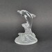 Eagle w/Fish Glass Figurine Cristal D'Arques Clear & Frosted Glass 8 Vintage