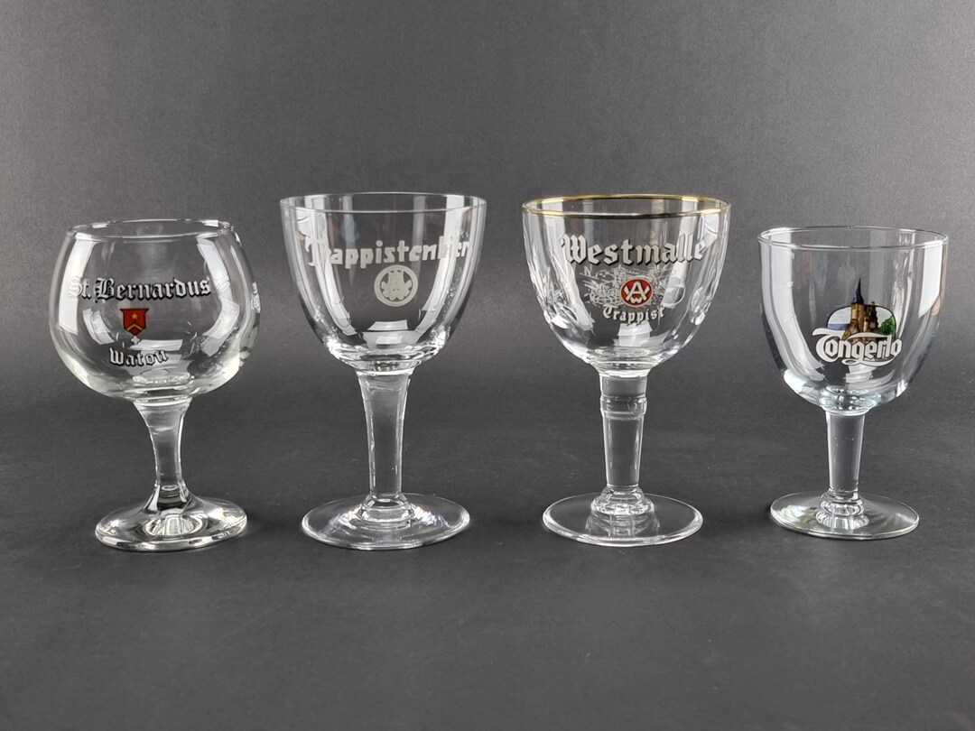 Beer Glasses Belgium Vintage Barware Tongerlo Westmalle Etsy