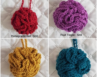 Handmade 100% Pure Australian Cotton Bath Pouf - Small