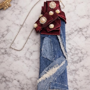 Upcycle Denim Necktie Necklace - Etsy