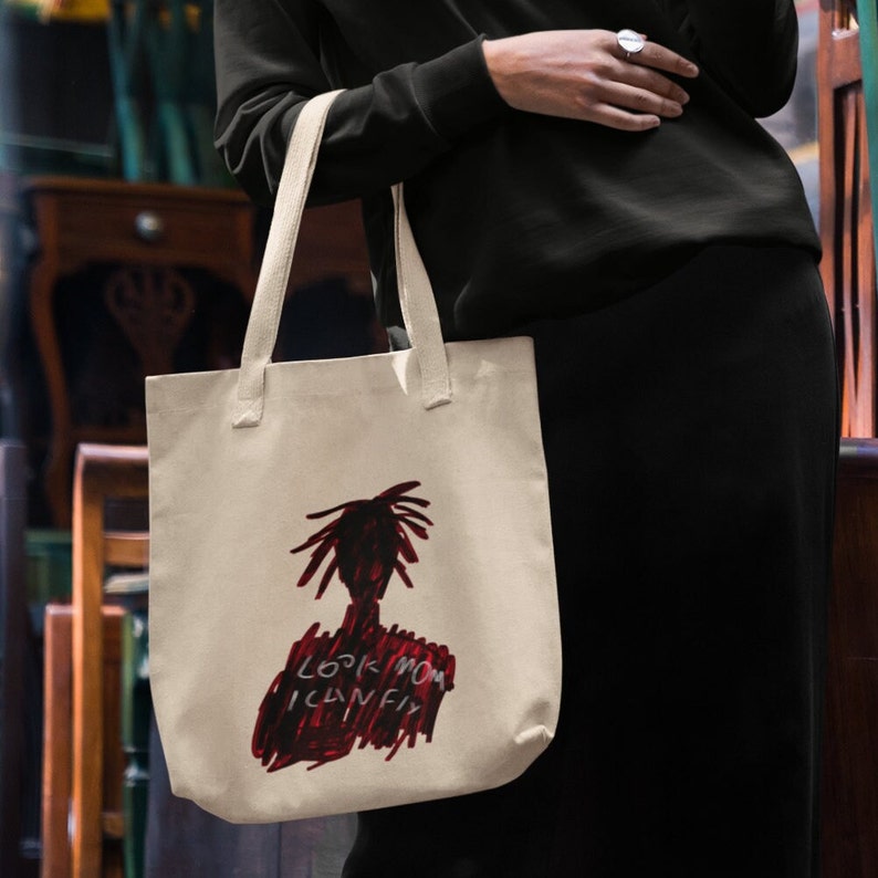 Travis Scott Canvas Tote Bag, Minimalist Aesthetic Artsy Tote Bag