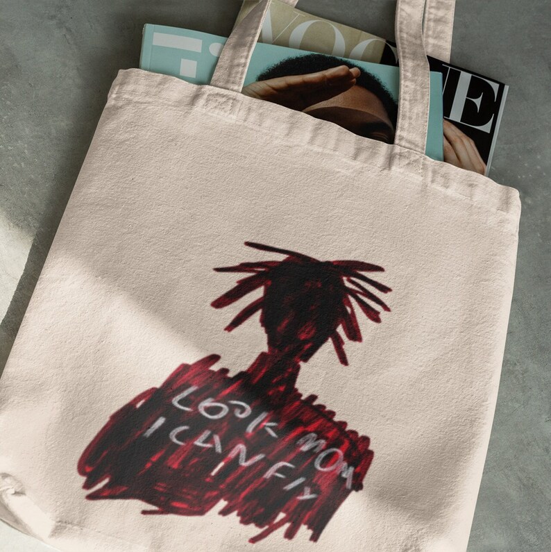 Travis Scott Canvas Tote Bag, Minimalist Aesthetic Artsy Tote Bag