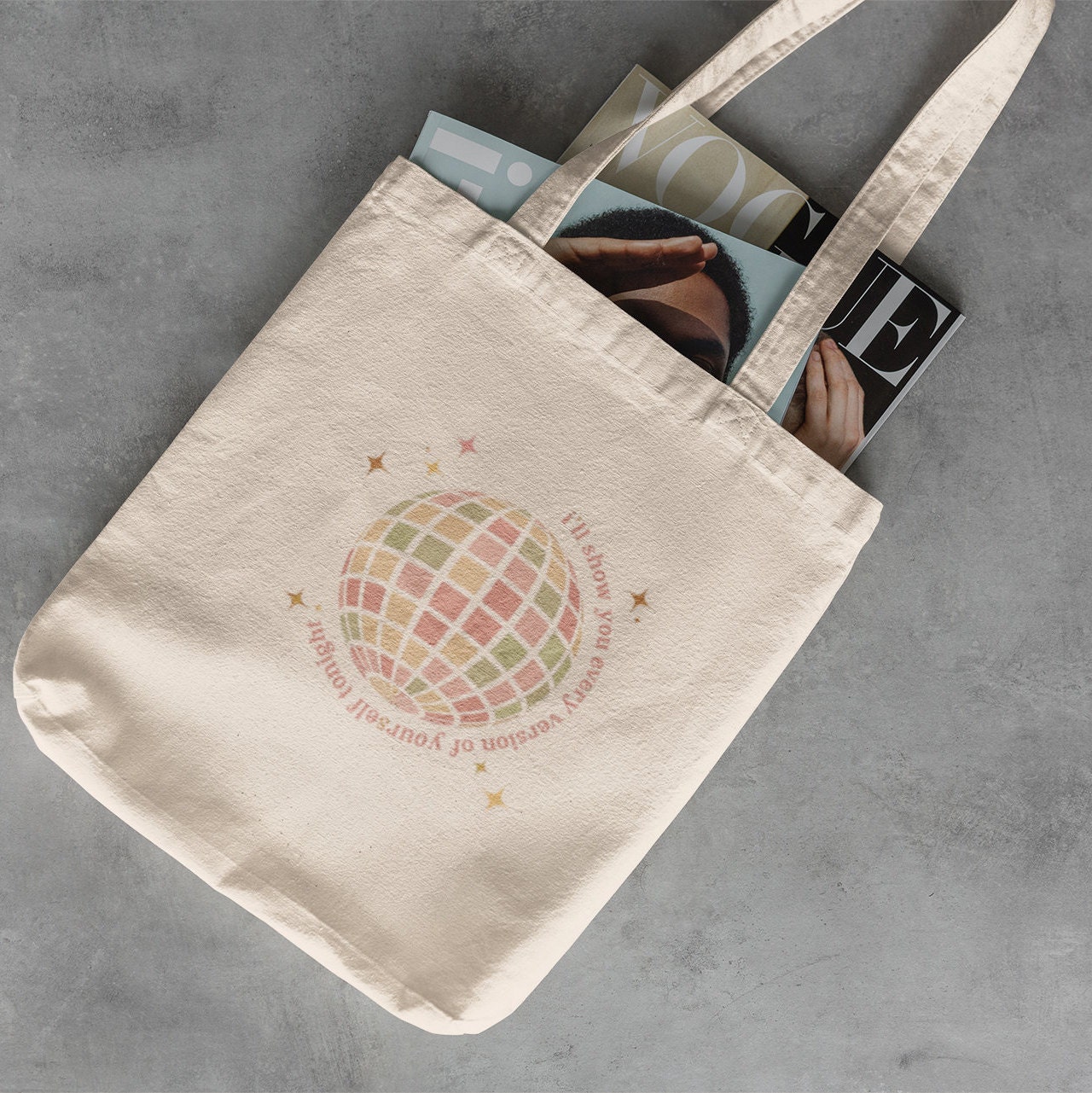 Taylor Swift Aesthetic Tote Bag Pattern Mirrorball, Arty Tote, All to ...