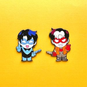 Chibi Heroes Nightwing and Red Hood