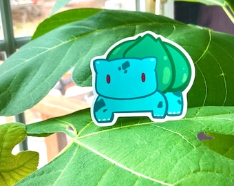 Bulbasauriër || Gelamineerde gestanste sticker