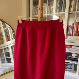 Vintage Red Wool Skirt