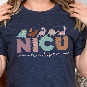 NICU Nurse Shirt, NICU Nurse Gift, Neonatal ICU Nurse  TShirt, Nurse Appreciation Gift, Neonatal Intensive Care Unit, Nurse Dinosaur Tee