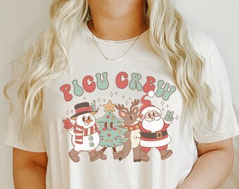 PICU Nurse Christmas Shirt, Pediatric ICU Nurse Christmas Hospital Party Shirt, Picu Nurse Shirt,Festive XMas Nurse,PICU Nursing Group Shirt