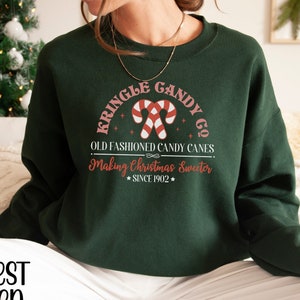 Vintage Christmas Sweatshirt, Kringle Candy Co. Shirt, Christmas Candy Sweatshirt, Candy Cane Shirt, Christmas Crewneck Sweatshirt, Xmas Tee
