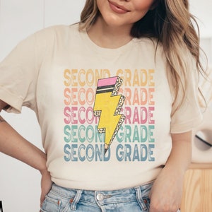 Retro Second Grade Teacher Shirt, 2nd Grade Shirt Teacher, 2nd Grade Team Shirts, Back to School Shirt,Teacher First Day of Second Grade Tee