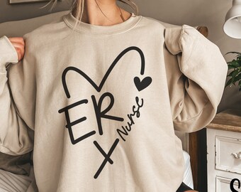 Emergency Nurse Sweatshirt, ER Nurse Sweatshirt, Emergency Nurse Sweater, Emergency Department Sweatshirt, Emergency Nurse TShirt,ER Nurse T