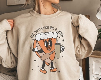 Pumpkin Pies Sweatshirt, Funny Thanksgiving Crewneck, Thanksgiving Sweatshirt for Women,Retro Thanksgiving Sweatshirt for Pumpkin Pie Lovers
