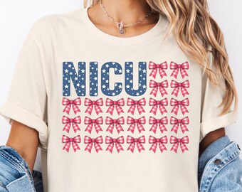 4th Of July NICU Nurse Shirt, Neonatal ICU Nurse TShirt, American Nicu Nurse Tee,Fourth of July Neonatal Intensive Care Unit Patriotic Nurse