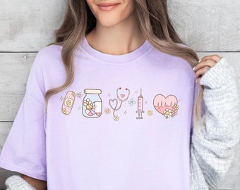 Comfort Colors® Nurse Shirt, RN TShirt, Nurse Week Shirt, Nurse Student Tee, Gift For Registered Nurse, Nurse Appreciation Gift, Retro Nurse